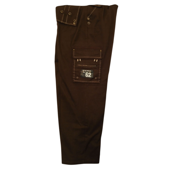 PJ Mark Mens Brown Cargo Pants 36x32 NWT Loose Fit Multi Pocket Utility i-fe - Picture 7 of 12